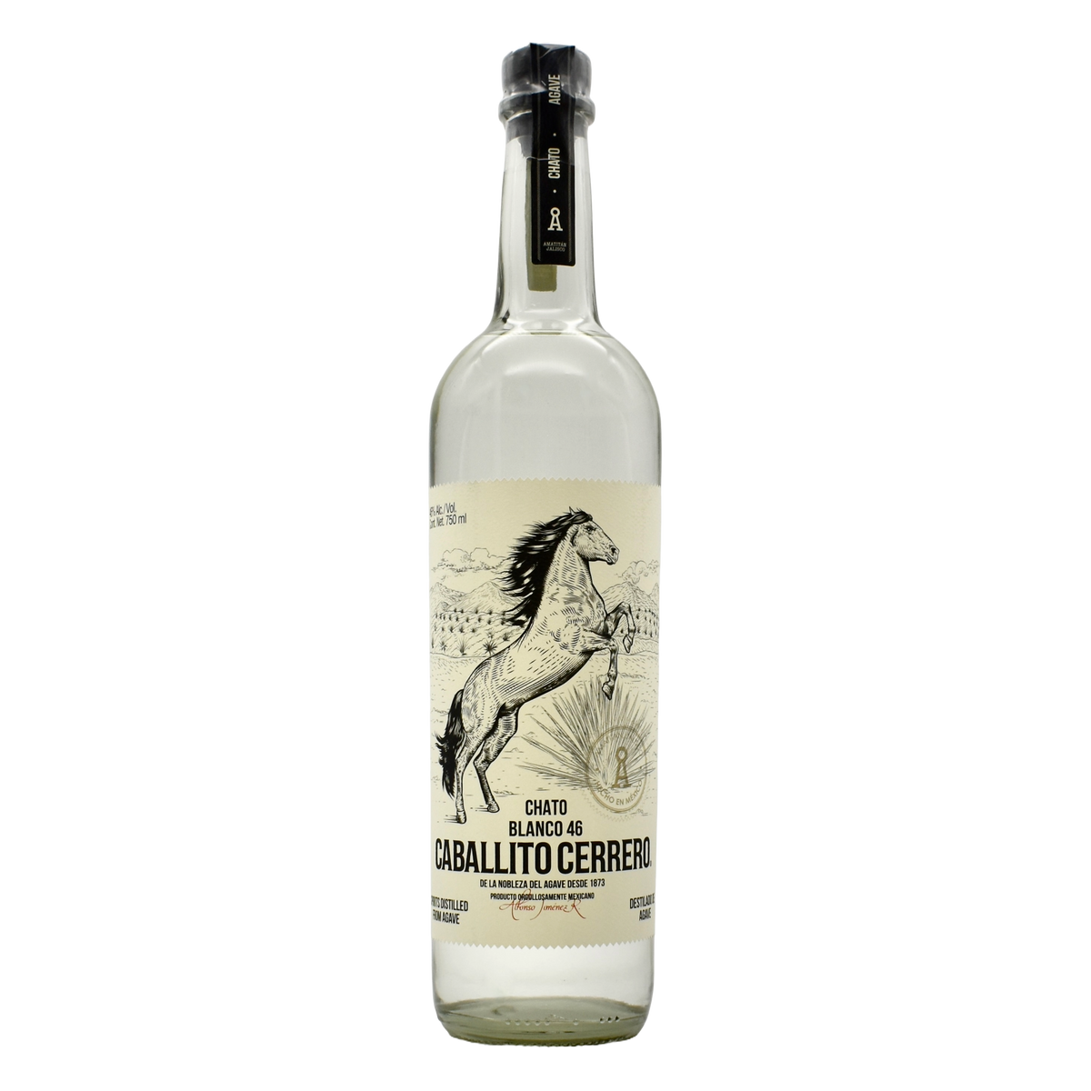 Caballito Cerrero Chato Blanco Destilado De Agave