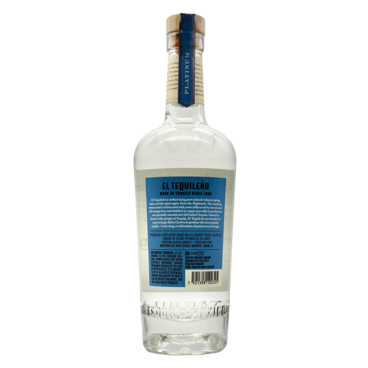 El Tequileno Tequila Blanco Platinum