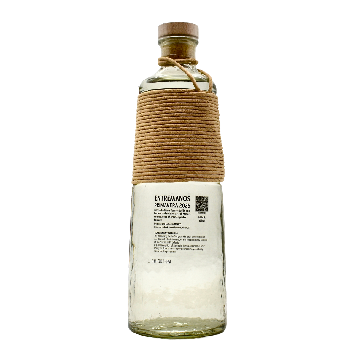 Entre Manos Tequila Primavera Blanco