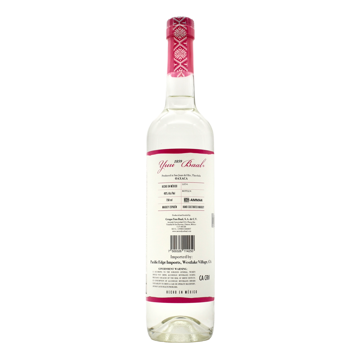Yuu Baal Joven Espadin Mezcal