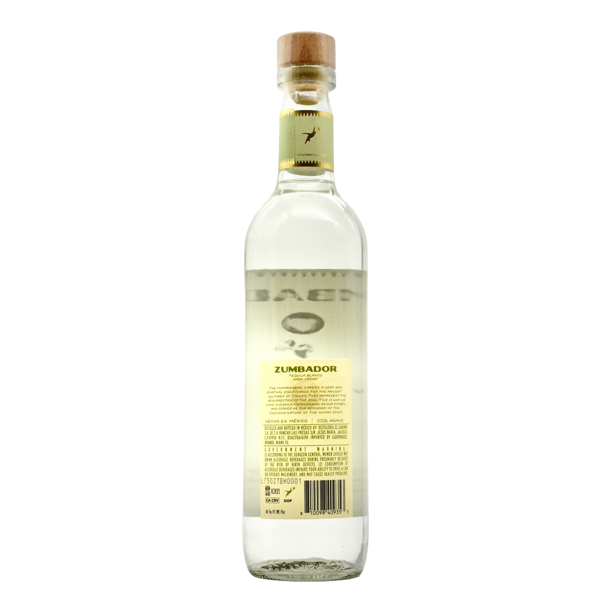 Zumbador Tequila High Proof Blanco