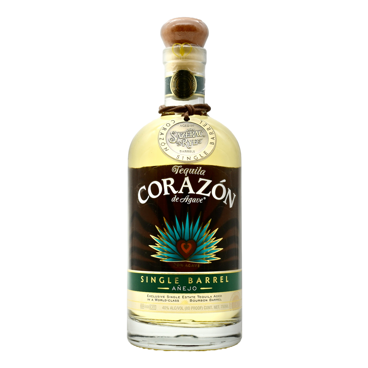 Corazon Tequila Single Barrel Anejo Sazerac Rye